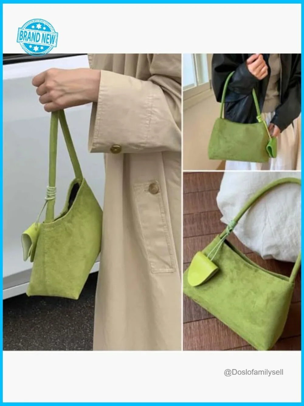 Suede Shoulder Bag Tote Hobo Purse Cute Trendy Leather Handbag Clutch Satchel